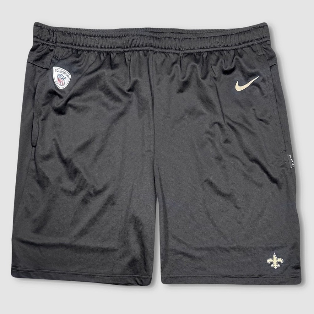 Nike Dri-Fit NFL New Orleans Saints Training Shorts - NWT Mens Large - #49216-H9